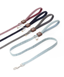 Reflective Dog Leash for Small Medium Dog with Comfortable handle and Nylon Webbing Shiny Suede Fabric(D0102HP80FY.)