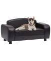 vidaXL Dog Sofa Brown 31.5x19.7x15.7 Faux Leather