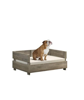 Daxton Rustic Grey 36 Wide Modern Comfy Pet Bed with Cushion