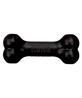 KONG - Extreme Goodie Bone? - Durable Rubber Dog Bone for Power Chewers, Black - for Medium Dogs