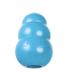 KONG - Puppy Toy Natural Teething Rubber - Fun to Chew, Chase and Fetch - for Small Puppies - Blue