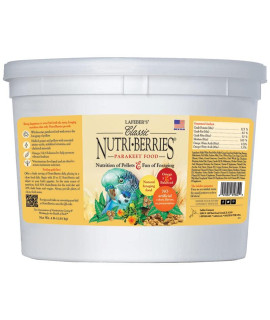 LAFEBER'S Classic Nutri-Berries Pet Bird Food, Made with Non-GMO and Human-Grade Ingredients, for Parakeets (Budgies), 4 lb