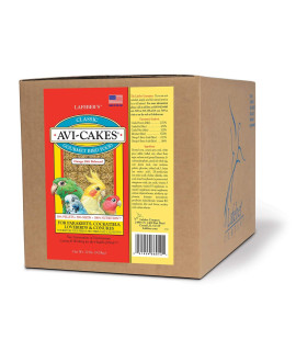 LAFEBER'S Classic Avi-Cakes Pet Bird Food, Made with Non-GMO and Human-Grade Ingredients, for Cockatiels Conures Parakeets (Budgies) Lovebirds, 20 lb