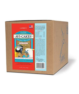 LAFEBER'S Classic Avi-Cakes Pet Bird Food, Made with Non-GMO and Human-Grade Ingredients, for Macaws & Cockatoos, 20 lb