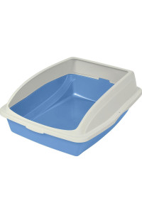 Van Ness Pets Large High Sided Cat Litter Box with Frame, Blue, CP4