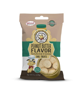 Exclusively Dog Cookies Sandwich Cremes Peanut Butter Flavor Dog Treats for Medium and Large Dogs, Natural and Made in The USA, 8 oz