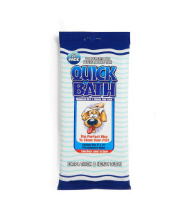 International Veterinary Sciences IVS Quick Bath Dog Towelettes, Removes Odor, Extra Thick and Heavy Duty for Large Dogs, Made in the USA, 5 Count Pack