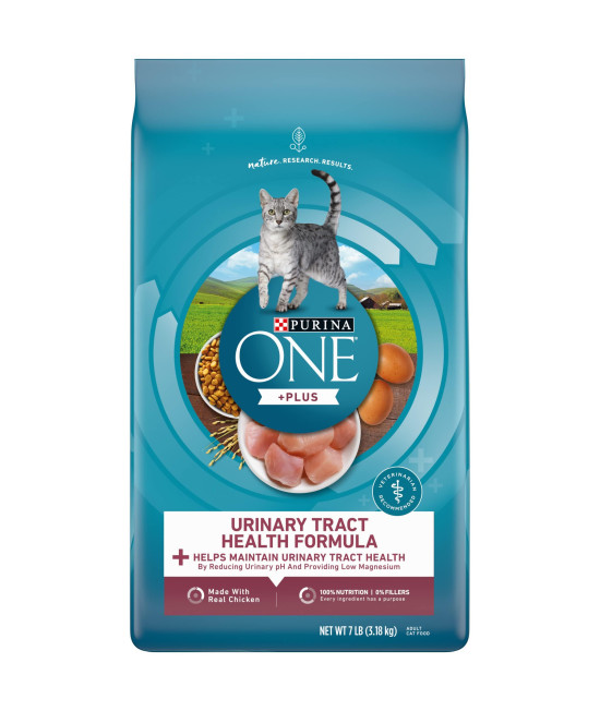 Purina ONE High Protein Dry Cat Food, +Plus Urinary Tract Health Formula - 7 lb. Bag
