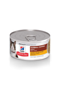 Hill's Science Diet Adult Hairball Control Canned Cat Food, Savory Chicken Entre, 5.5 oz. Cans, 24-Pack