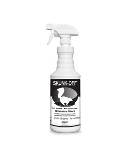 Skunk Off Skunk Odor Eliminator Pet Spray (32oz) - Ready To Use Skunk Odor Remover For Dogs, Cats, Home, Carpet, Car, Clothes & More - Skunk Spray w/ Non-Enzymatic Formula Safe For Pets & People