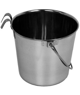Advance Pet Products Heavy Stainless Steel with 2 Hook Bucket, 1 Quart Flat