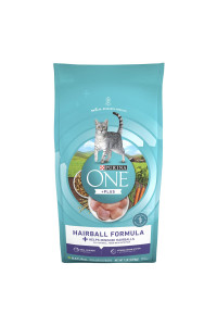 Purina ONE Natural Cat Food for Hairball Control, +PLUS Hairball Formula - 7 Lb. Bag