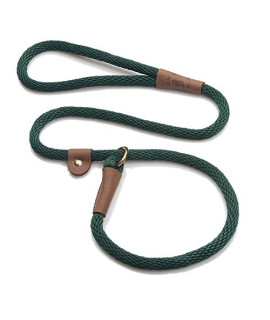 Mendota Pet Slip Leash - Dog Lead and Collar Combo - Made in The USA - Hunter Green, 1/2 in x 6 ft - for Large Breeds