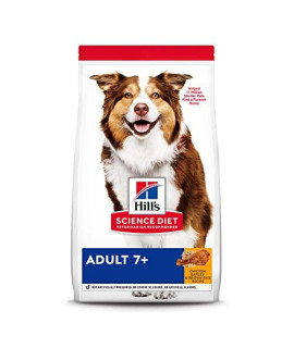 Hill's Science Diet Dry Dog Food, Adult 7+ for Senior Dogs, Chicken Meal, Barley & Rice Recipe, 5 lb. Bag