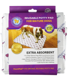 PoochPad Extra Absorbent Washable, Reusable Potty Pad for Dogs (Medium) - Unmatched Odor Control, Leakproof Puppy Training Pee Pad
