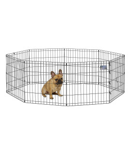 MidWest Homes for Pets Foldable Metal Dog Exercise Pen / Pet Playpen, 24'W x 24'H, 1-Year Manufacturer's Warranty