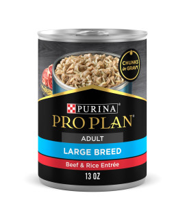 Purina Pro Plan Gravy Wet Dog Food for Large Dogs, Large Breed Beef and Rice Entree - 13 oz. Can