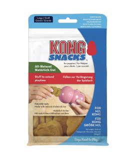 KONg - Snacks - All Natural Dog Treats classic Rubber Toys - Puppy Recipe for Large Puppies (11 Ounce)