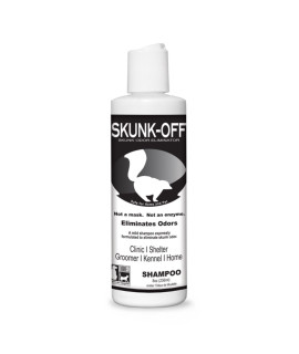 Skunk Off Pet Shampoo - Ready to Use Skunk Odor Remover for Dogs, Cats, Home, Carpet, Car & More - Non-Enzymatic Skunk Shampoo Dogs - Pet Odor Eliminator for Skunk Odor (8 oz)
