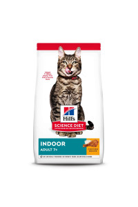 Hill's Science Diet Dry Cat Food, Adult 7+ for Senior Cats, Indoor, Chicken Recipe, 3.5 lb. Bag