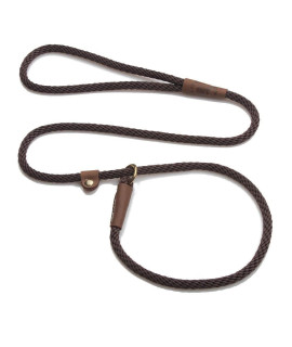 Mendota Pet Slip Leash - Dog Lead and Collar Combo - Made in The USA - Brown, 3/8 in x 6 ft - for Small/Medium Breeds