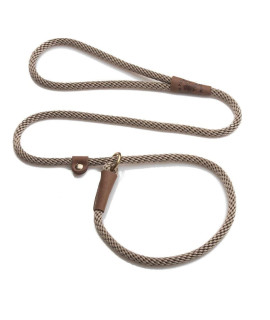 Mendota Pet Slip Leash - Dog Lead and Collar Combo - Made in The USA - Tan, 3/8 in x 6 ft - for Small/Medium Breeds