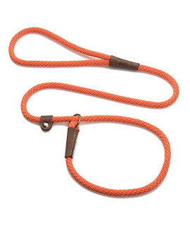 Mendota Pet Slip Leash - Dog Lead and Collar Combo - Made in The USA - Orange, 3/8 in x 6 ft - for Small/Medium Breeds