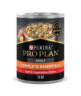 Purina Pro Plan High Protein Dog Food Gravy, Slices in Gravy Beef and Vegetables Entree - 13 oz. Can