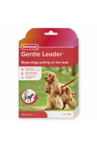 Beaphar gentle Leader Head collar for Medium Dogs Stops Pulling On The Lead Training Aid with Immediate Effect Endorsed by Behaviourists Red x 1
