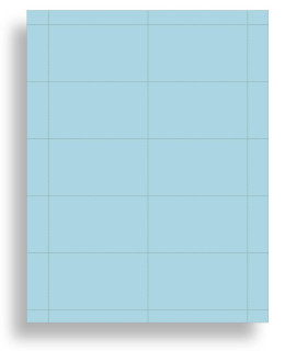 colored Business cards - 25 Sheets 250 Business cards - Inkjet & Laser - 10 per sheet (Plain Blue)