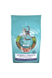 Purina ONE Natural Cat Food for Hairball Control, +PLUS Hairball Formula - 3.5 lb. Bag