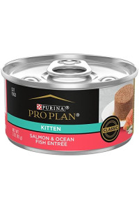 Purina Pro Plan Wet Kitten Food Pate, Salmon and Ocean Fish Entree - 3 oz. Pull-Top Can