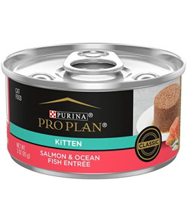 Purina Pro Plan Wet Kitten Food Pate, Salmon and Ocean Fish Entree - 3 oz. Pull-Top Can