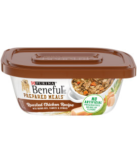 Purina Beneful High Protein, Wet Dog Food With Gravy, Prepared Meals Roasted Chicken Recipe - (8) 10 oz. Tubs