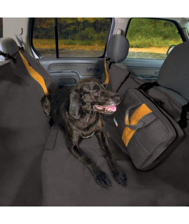 Kurgo Dog Hammock Car Seat Cover for Pets,Pet Seat Cover,Car Hammocks for Dogs,Water,Resistant,Wander,Heather,Journey,Half,Coast to Coast,Cars,Trucks,SUVs,Black,Grey,Black/Khaki 55' Wide