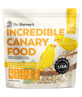 Dr. Harvey's Incredible Canary Blend, Natural Food for Canaries (4 pounds)