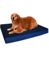 Dogbed4less Extra Large Orthopedic Gel Memory Foam Dog Bed, Waterproof Liner, Durable Denim Cover and Extra Pet Bed Cover, 40X35X4 Inches