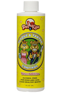 Pet Kiss Plaque and Tartar Water Additive Oral Care for Pets, 8-Ounce