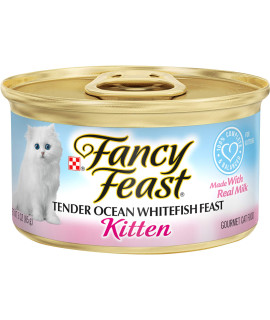 Purina Fancy Feast Wet Kitten Food, Tender Ocean Whitefish Feast - 3 oz. Can