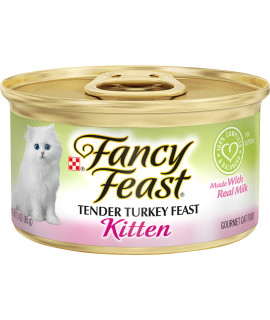 Purina Fancy Feast Pate Wet Kitten Food, Tender Turkey Feast - 3 oz. Can