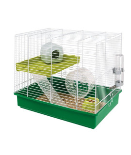 Ferplast Hamster Duo cage with White Bars and Accessories