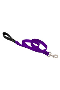 Dog Leash by Lupine in 1 Wide Purple 6-Foot Long with Padded Handle