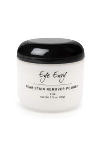 Eye Envy Tear Stain Remover Powder for Dogs and Cats100% Natural, SafeApply Around EyesAbsorbs and Repels TearsKeeps Area DryTreats The Cause of StainingMade in The USA (4oz)