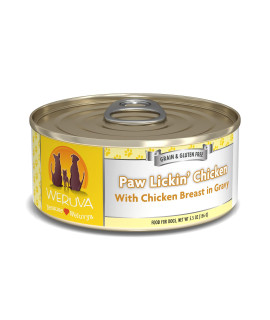 Weruva Classic Dog Food, Paw Lickin Chicken with Chicken Breast in Gravy, 5.5oz Can (Pack of 24)