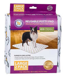 PoochPad Original Washable, Reusable Potty Pad (Large, Pack of 2) - Unmatched Odor Control, Leakproof Puppy Training Pee Pad