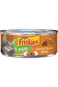Purina Friskies Pate Wet Cat Food, Liver & Chicken Dinner - 5.5 Oz (Pack of 24)