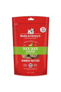 Stella & Chewy's Freeze Dried Raw Dinner Patties - Grain Free Dog Food, Protein Rich Duck Duck Goose Recipe - 5.5 oz Bag