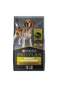 Purina Pro Plan Weight Management Dog Food With Probiotics for Dogs, Chicken & Rice Formula - 18 lb. Bag