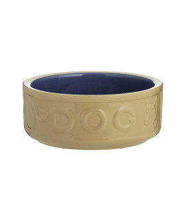 Mason cash cane & Blue Lettered Stoneware Dog Bowl, 18 cm