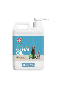 AUBNIcO Anti Barking,Hidden Anti-Barking Device Healthy Hounds Scottish Salmon Oil for Dogs, cats, Ferrets, Pets 2500ml -100% Pure Premium Food grade - Natural Omega 3 6 9 coat Skin Joint Supplemen